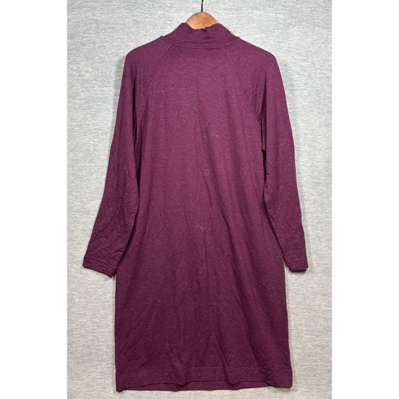 Pure J Jill Tranquility Fleece Dress M Tall Mock Neck Long Sleeve Comfort Casual - Picture 5 of 5